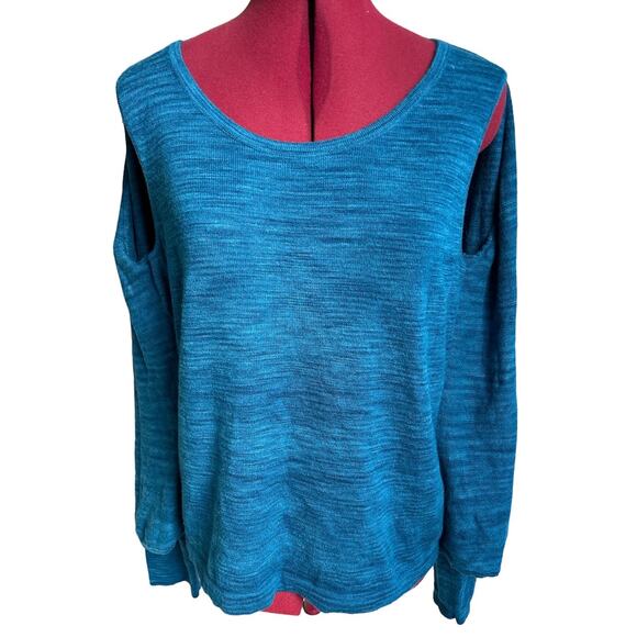 Jones New York Women’s Size Medium 100% Cashmere Sell‎ Cardigan Sweater Blue - Picture 5 of 7